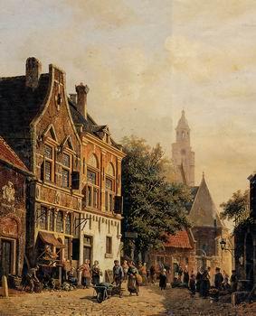 unknow artist European city landscape, street landsacpe, construction, frontstore, building and architecture. 298 Germany oil painting art